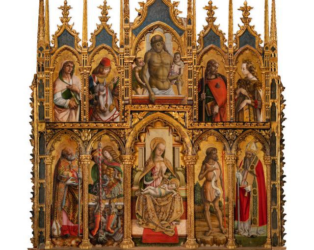 Milano Palazzo Marino Sala Alessi Il Polittico di Monte San Martino di Carlo e Vittore Crivelli